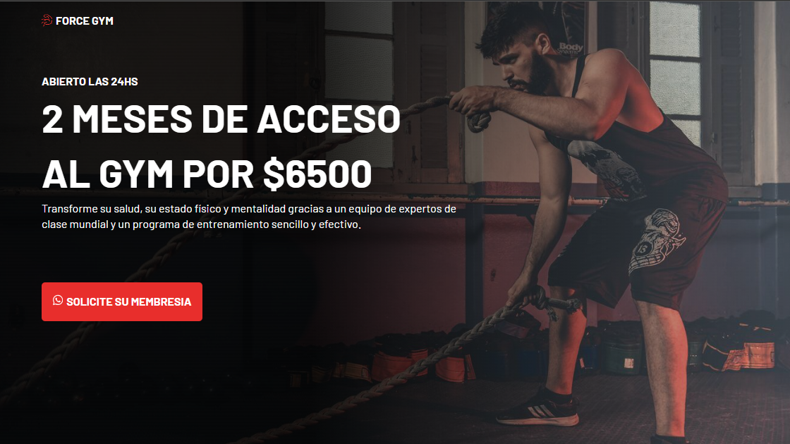 Captura de pantalla de Force GYM