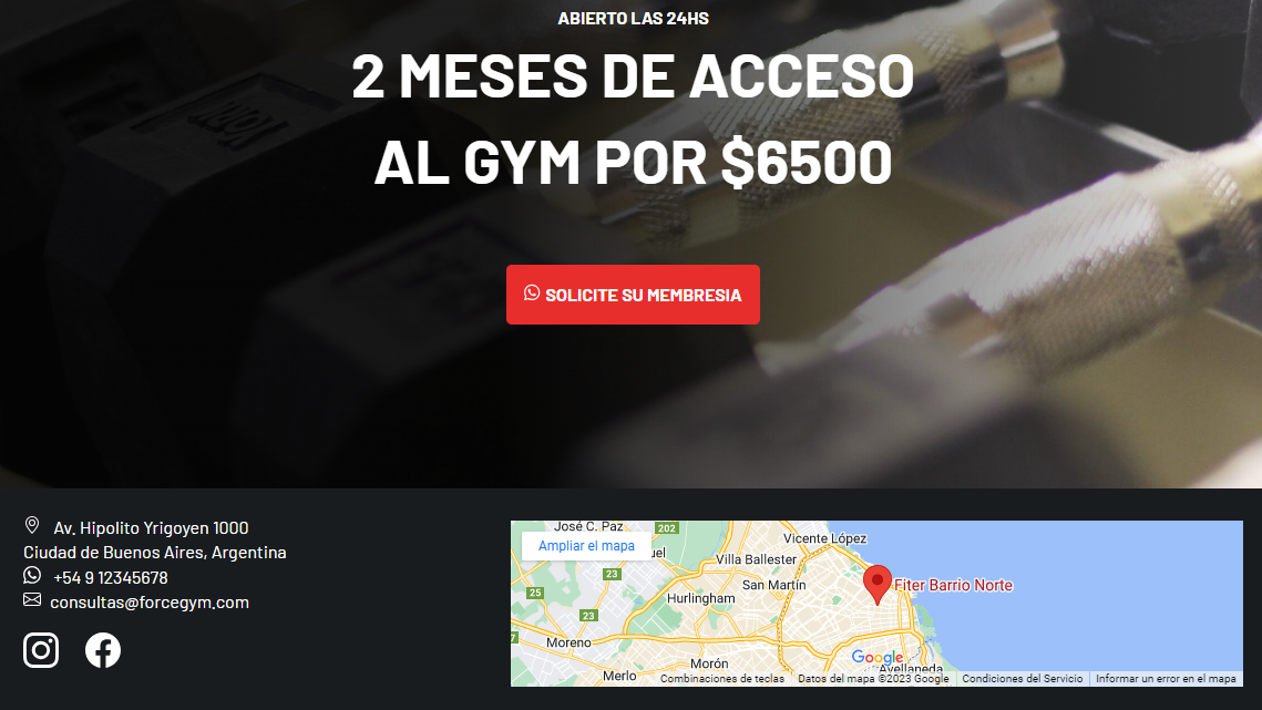 Captura de pantalla de Force GYM