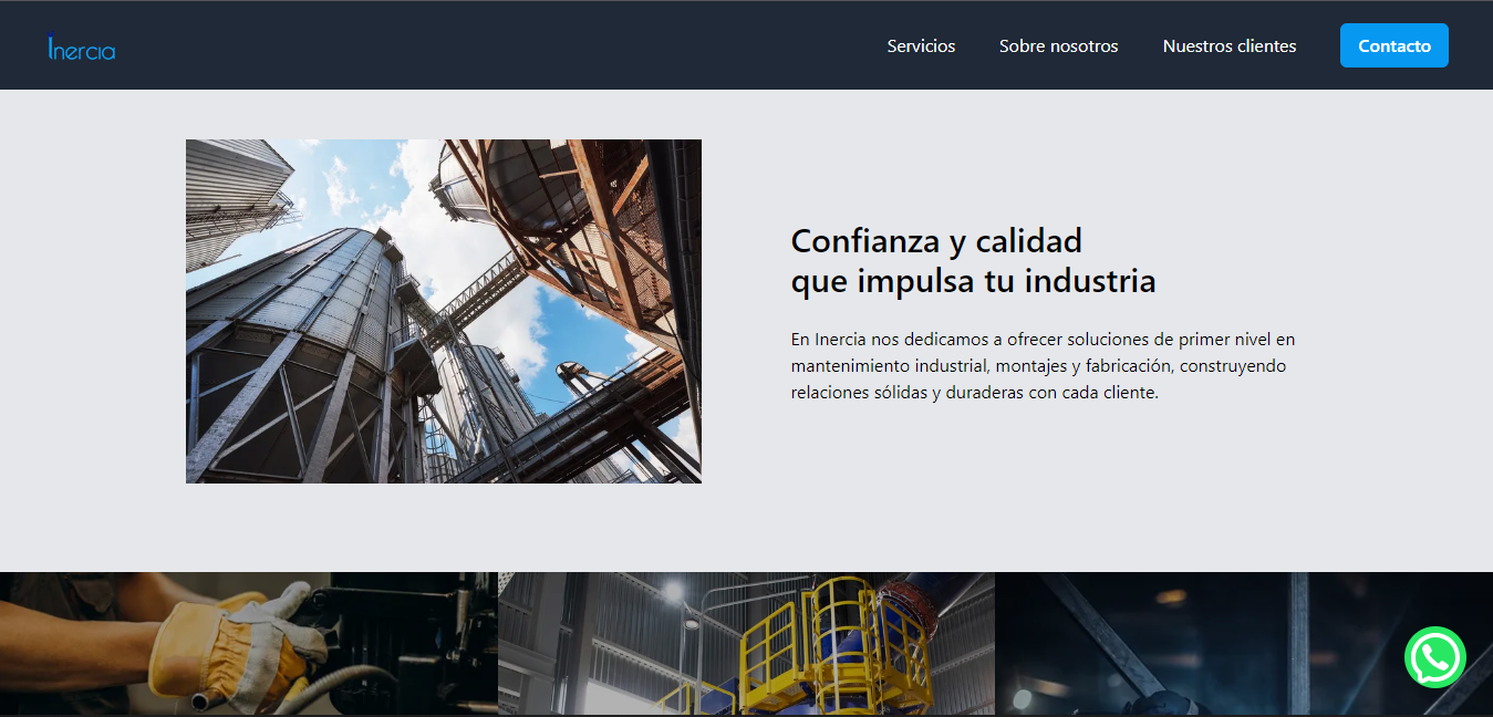 Captura de pantalla de Inercia - Mantenimiento industrial