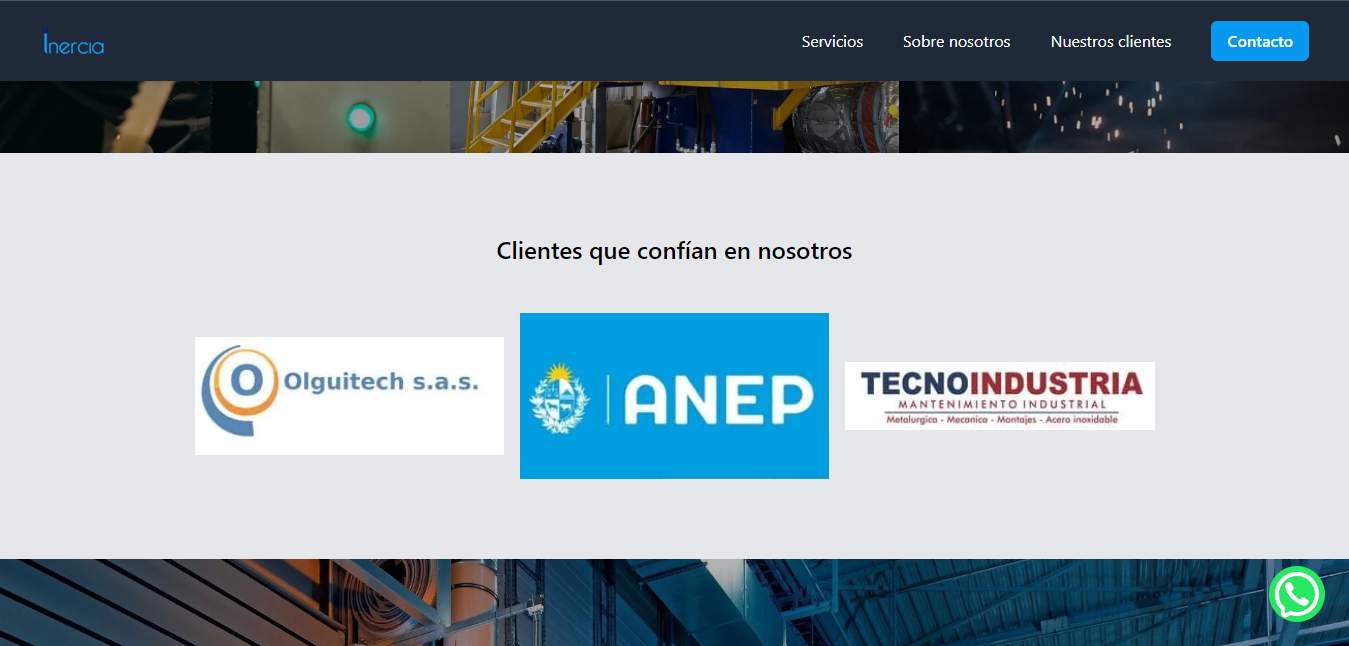 Captura de pantalla de Inercia - Mantenimiento industrial